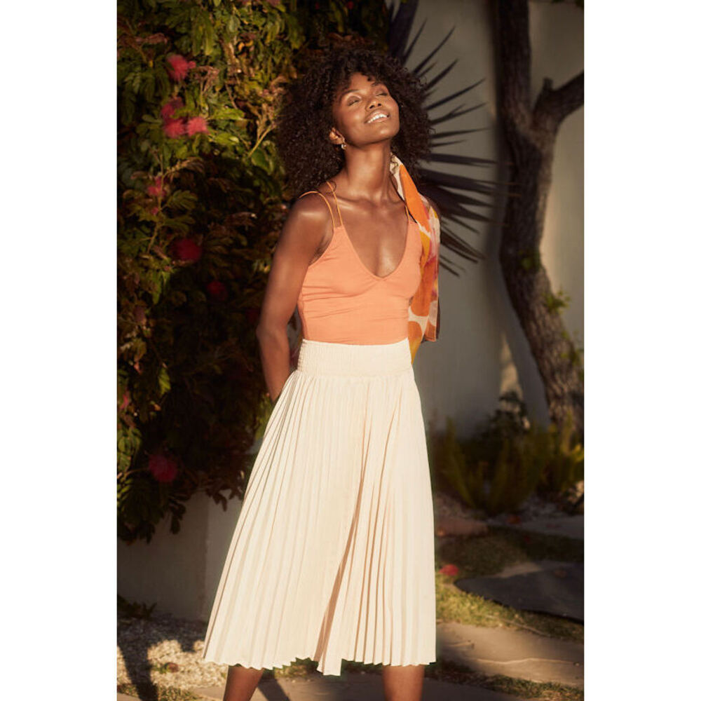 Lulus Double Feature Orange V-neck Cami Top - Size M